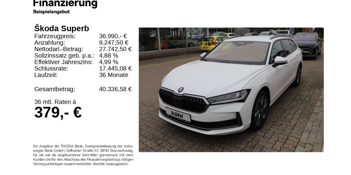 Skoda Superb 18.800 km 36.690 &euro; Gifhorn 38518