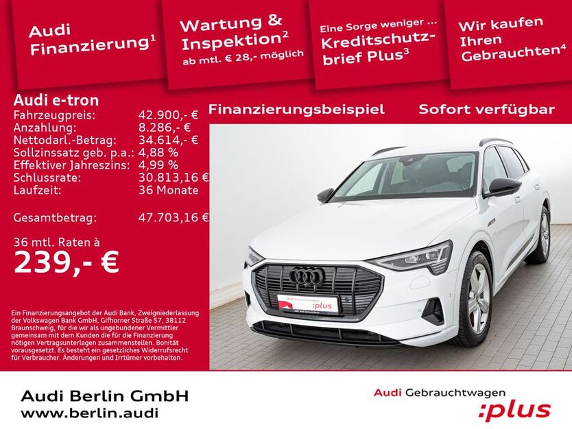 Audi e-tron 16.260 km 42.900 € Berlin 12489