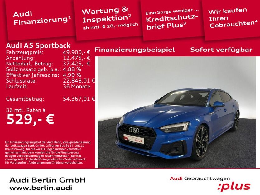 Audi A5 19.750 km 49.900 € Berlin 12489