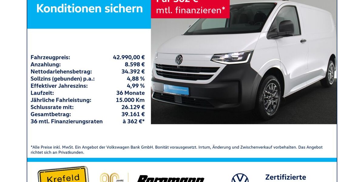 VW T7 Transporter 1.307 km 42.990 &euro; Krefeld 47803