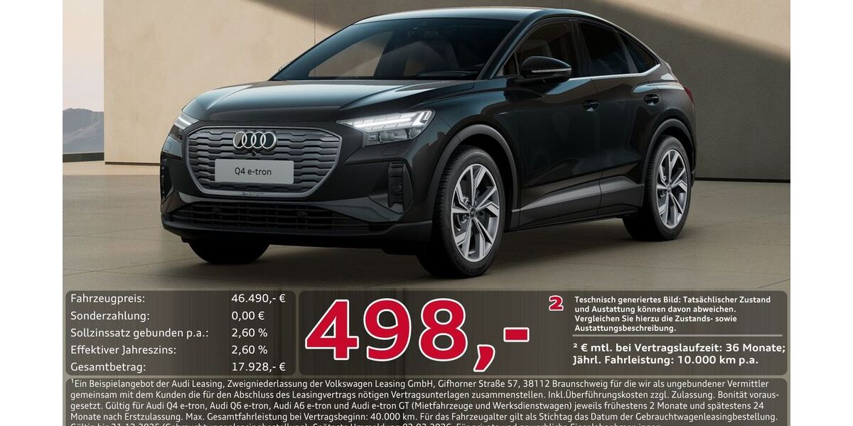 Audi Q4 e-tron 3.125 km 46.490 &euro; Ingolstadt 85057