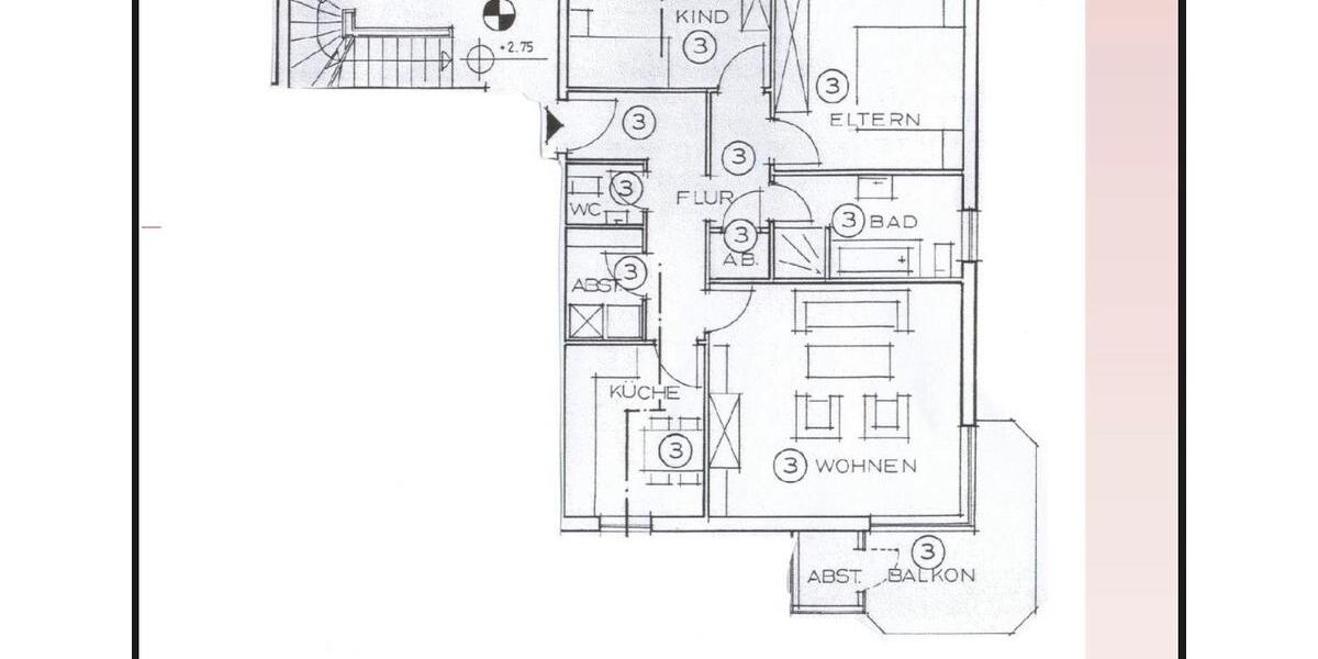 Etagenwohnung Bruchhausen-Vilsen Vilsen - 3 Zimmer, 87 m&sup2;, 225.000&euro; | Angebot:26257379
