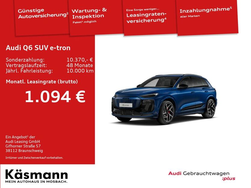 Audi Q6 e-tron 22.397 km 69.850 € Mosbach 74821
