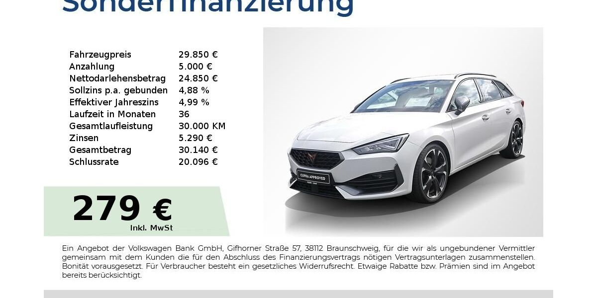 Cupra Leon 28.750 km 29.850 &euro; Lauf an der Pegnitz 91207