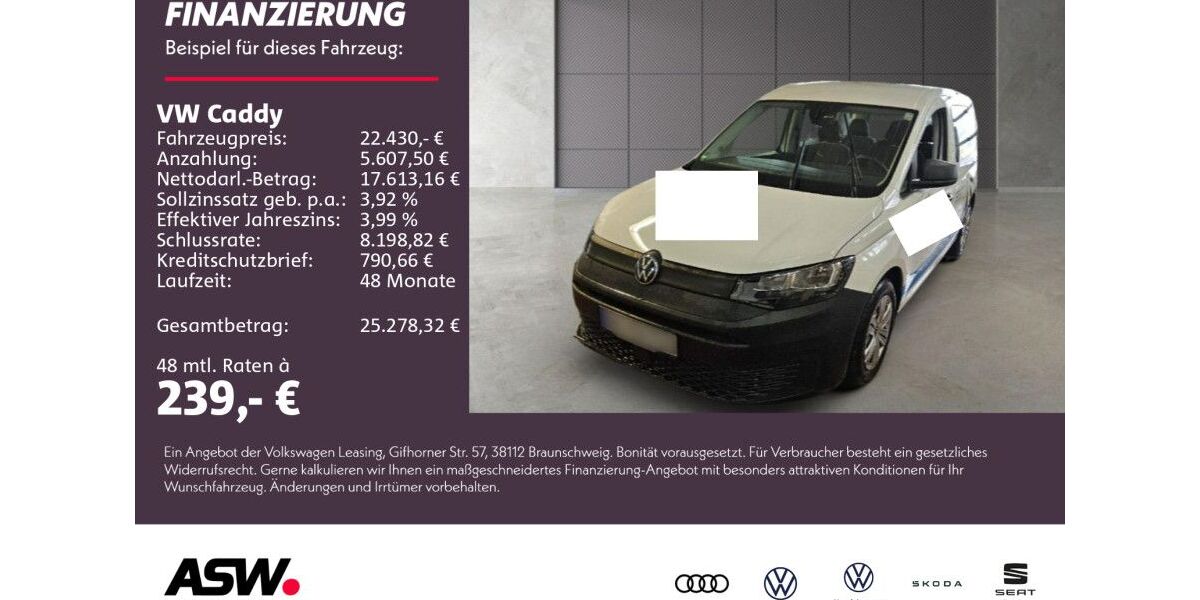 VW Caddy 35.500 km 22.430 &euro; Neckarsulm 74172