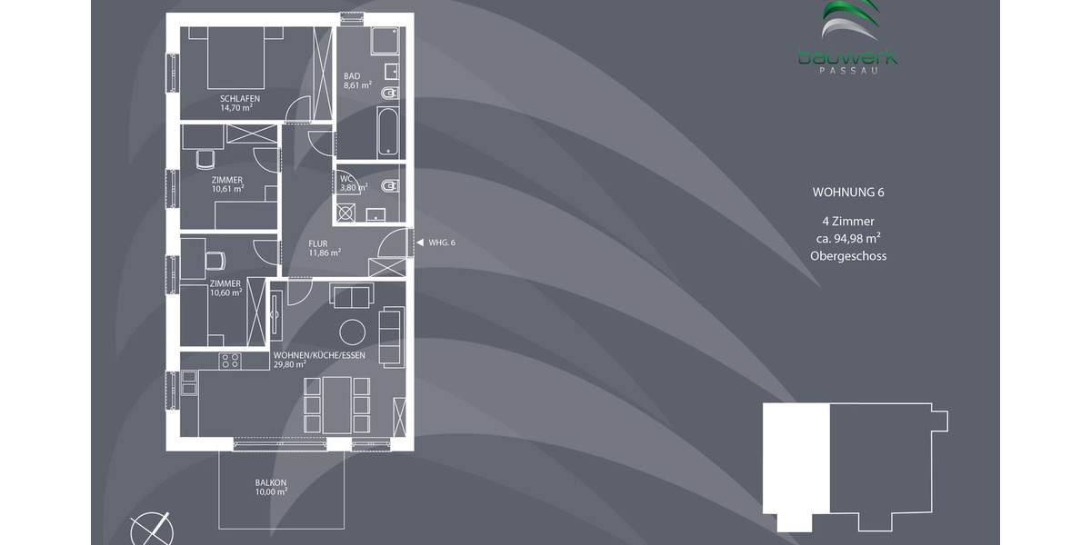 Etagenwohnung Donaustauf Sulzbach - 4 Zimmer, 95 m&sup2;, 469.800&euro; | Angebot:25263013