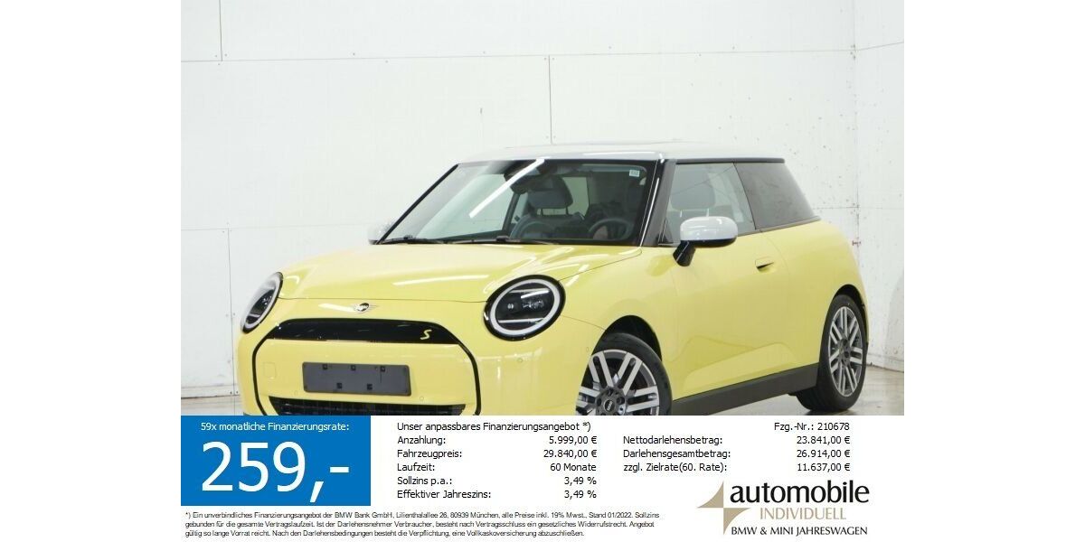 Mini Cooper SE 1.500 km 29.650 &euro; Paderborn 33100