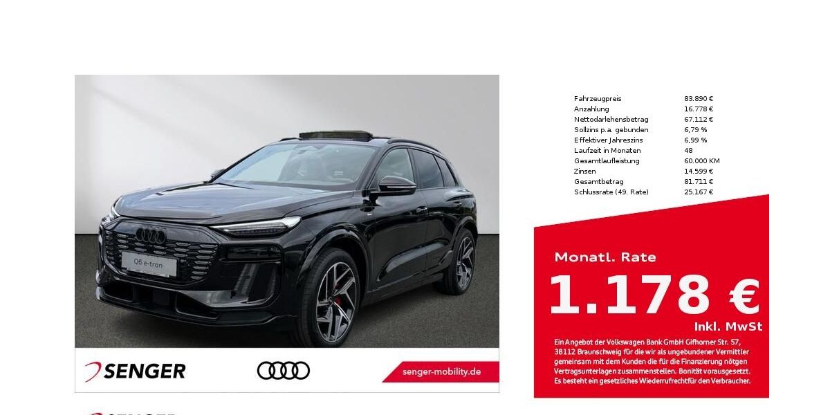 Audi Q6 e-tron 6.900 km 83.890 &euro; Bielefeld 33609