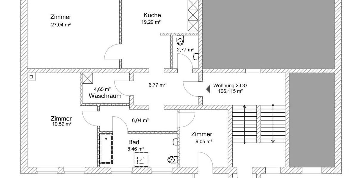 Neues Zuhause gesucht? Moderne 3-Zimmer-Wohnung auf 106 m² - Etagenwohnung Falkenstein | Angebot:27085760