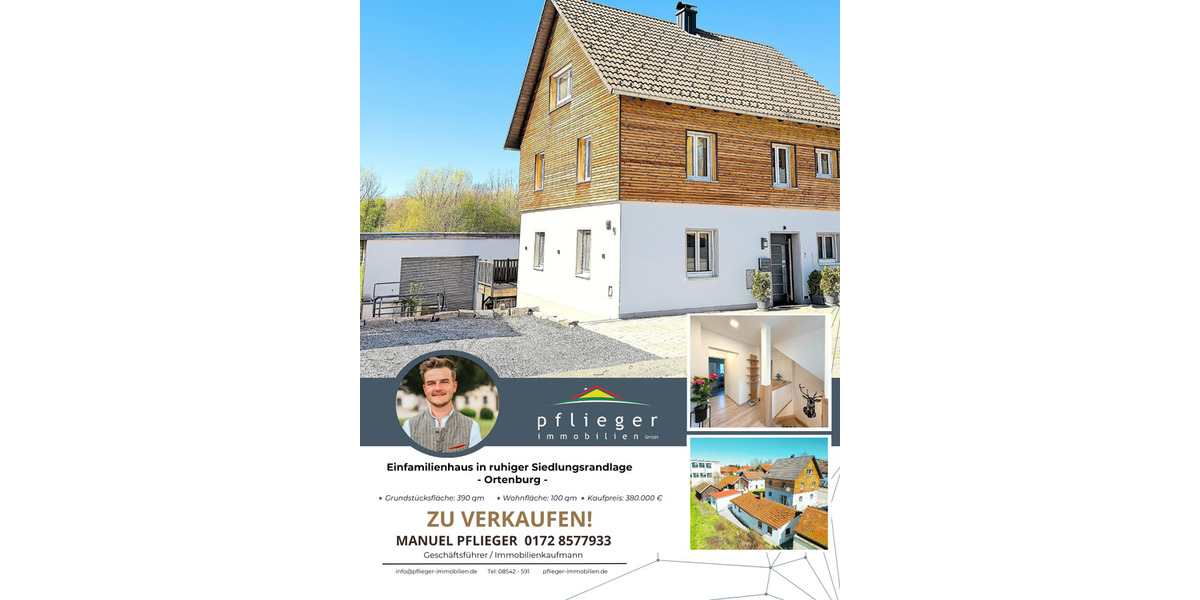 Einfamilienhaus Ortenburg Dorfbach - 4 Zimmer, 100 m&sup2;, 380.000&euro; | Angebot:26275706