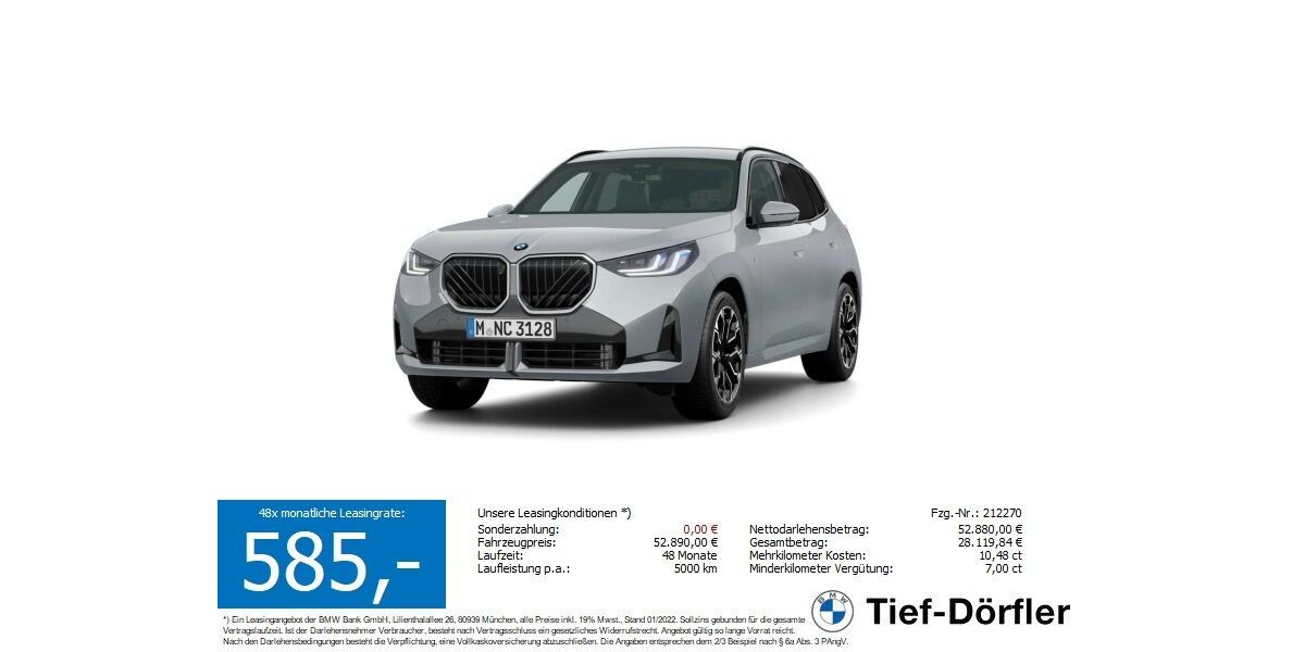 BMW X3 26.100 km 52.890 &euro; Marktsteft 97342