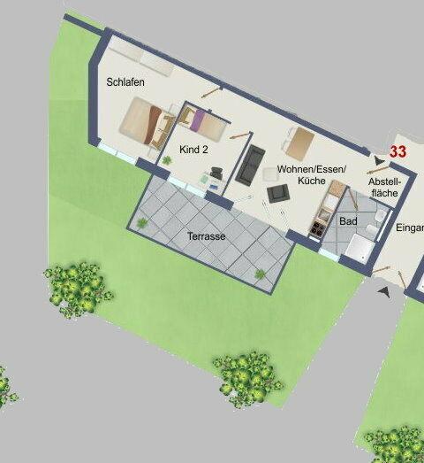 Erdgeschoßwohnung Kamen - 3 Zimmer, 75 m&sup2;, 254.000&euro; | Angebot:9090467