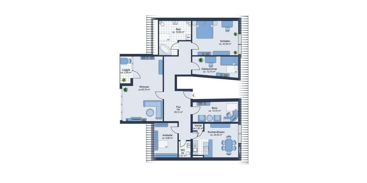 Etagenwohnung Mannheim / Innenstadt Quadrate - 5 Zimmer, 153 m&sup2;, 1.400&euro; | Angebot:25771761