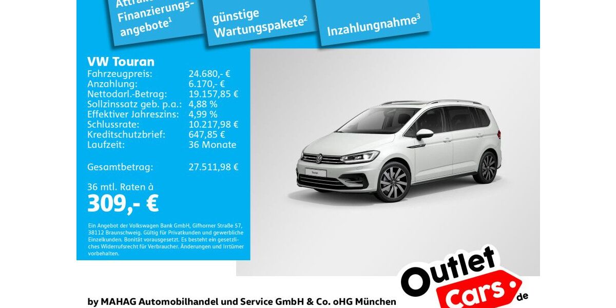 VW Touran 142.833 km 24.680 &euro; Dachau 85221