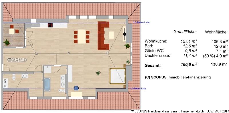 Dachgeschoßwohnung Meißen - 1 Zimmer, 131 m&sup2;, 1.050&euro; | Angebot:26679652