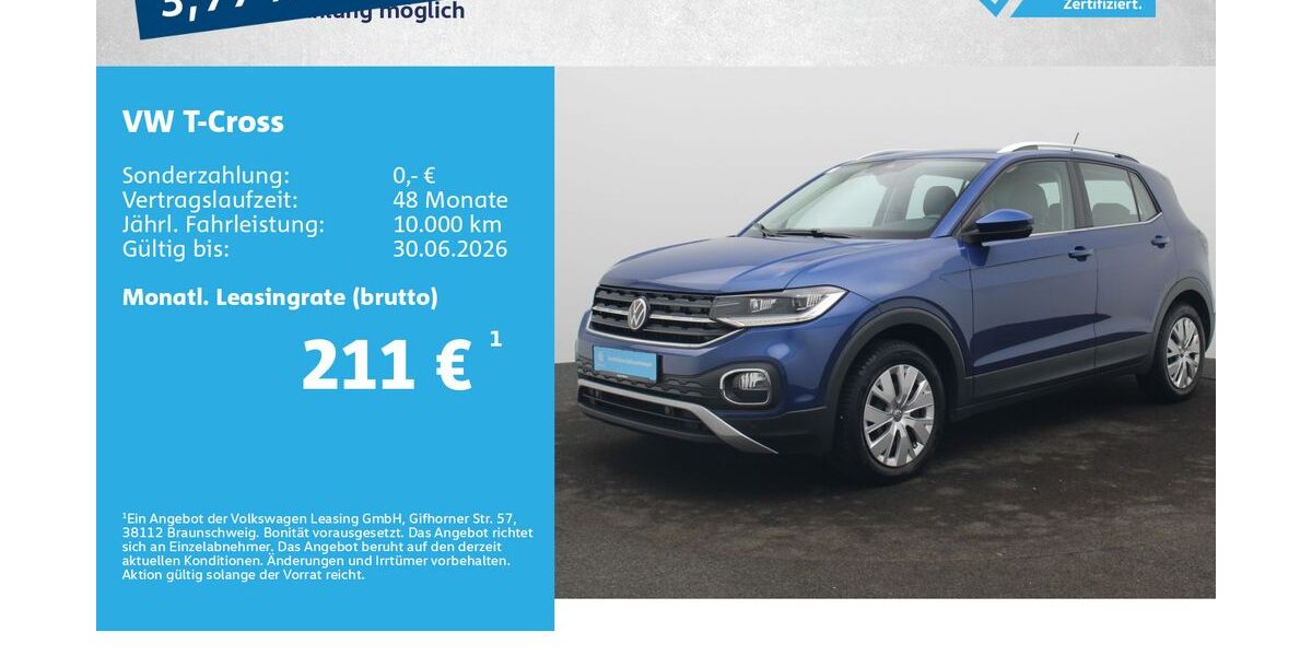 VW T-Cross 46.000 km 18.550 &euro; Würzburg 97076
