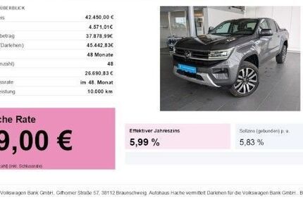 VW Amarok 27.850 km 42.450 &euro; Blomberg 32825