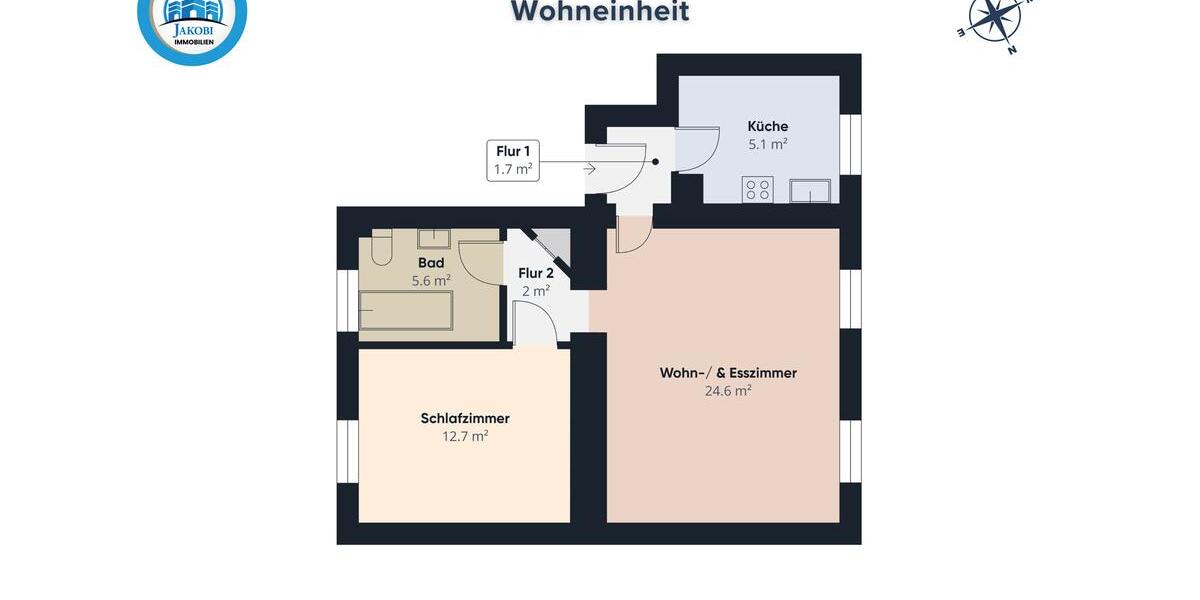 Erdgeschoßwohnung Zülpich - 2 Zimmer, 52 m&sup2;, 450&euro; | Angebot:24796068