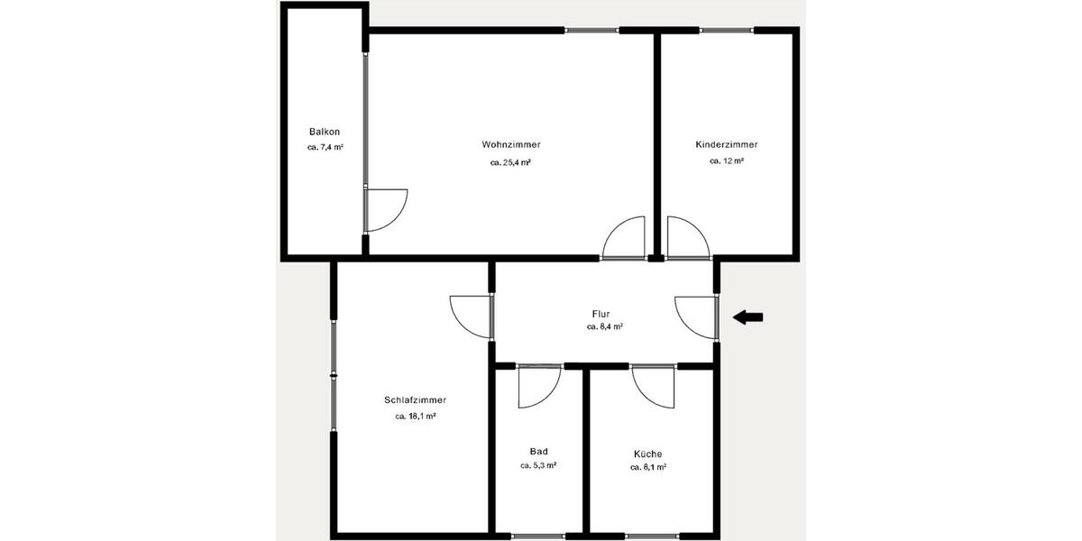Etagenwohnung Halstenbek - 3 Zimmer, 80 m&sup2;, 1.170&euro; | Angebot:26387768