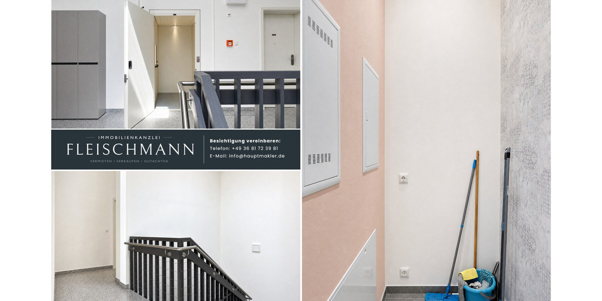 Rolli-gerecht mit Personenaufzug im 2. OG, sparsam, stadtnah - Etagenwohnung Suhl | Angebot:27082701