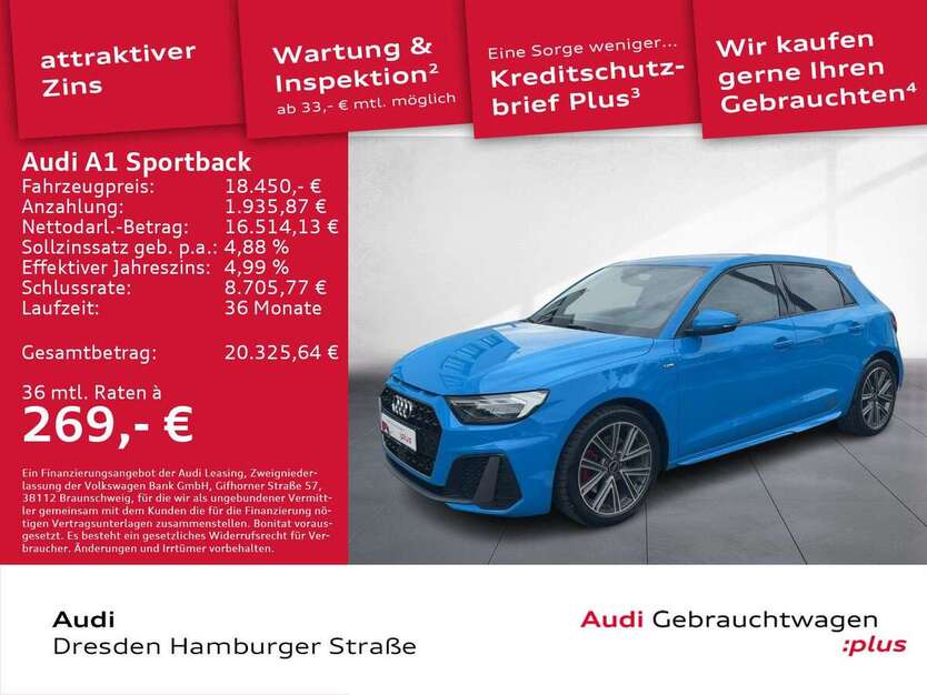 Audi A1 101.254 km 18.450 € Dresden 01067