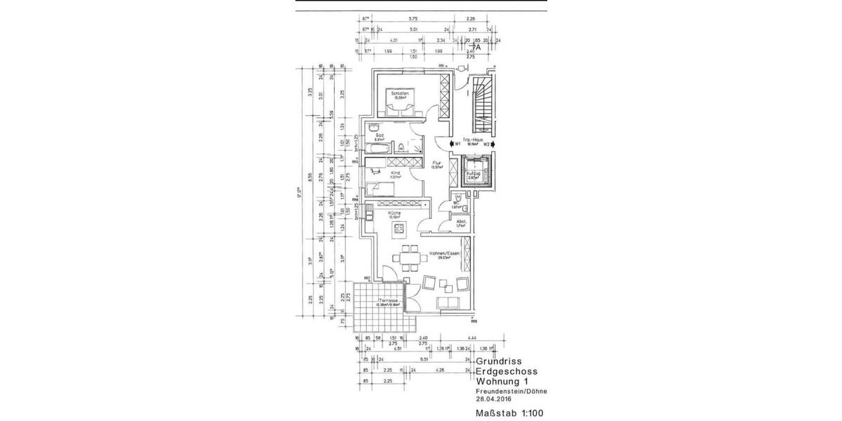 Erdgeschoßwohnung Baunatal - 3 Zimmer, 100 m&sup2;, 379.000&euro; | Angebot:26444353