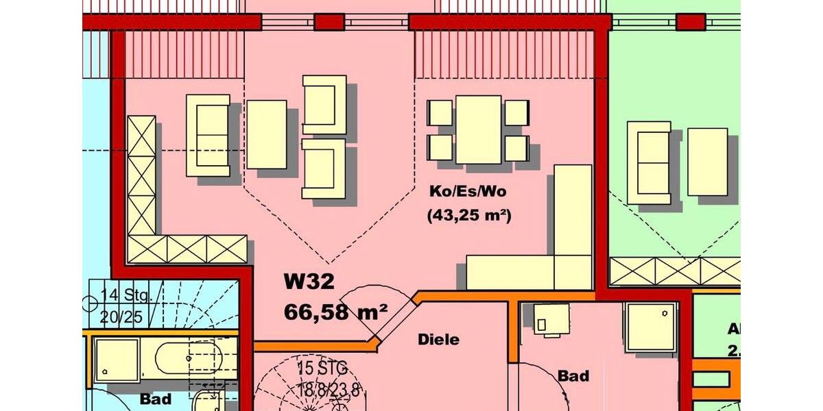 Maisonettenwohnung Ismaning - 2 Zimmer, 67 m&sup2;, 599.000&euro; | Angebot:25367547