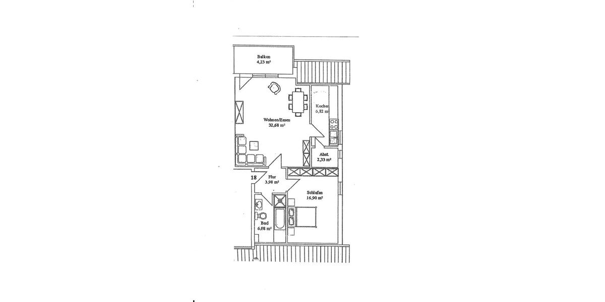 Dachgeschoßwohnung Gießen Allendorf - 2 Zimmer, 73 m&sup2;, 780&euro; | Angebot:26301279
