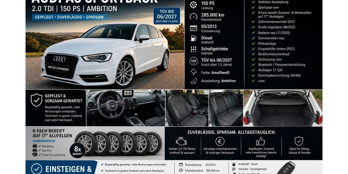 Audi A3 284.000 km 7.200 &euro; Burladingen 72393