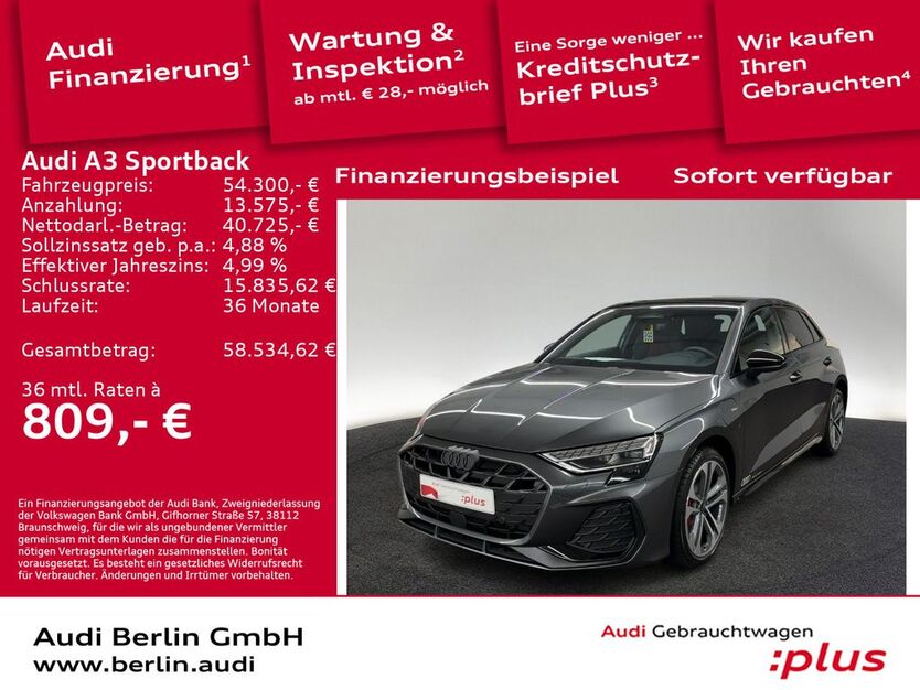 Audi A3 6.001 km 54.300 € Berlin 12489