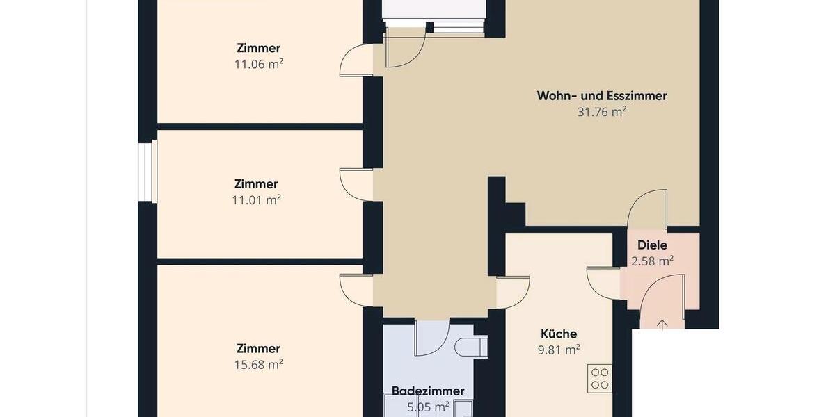 Etagenwohnung Lahr (Schwarzwald) - 4 Zimmer, 88 m&sup2;, 1.400&euro; | Angebot:26644317
