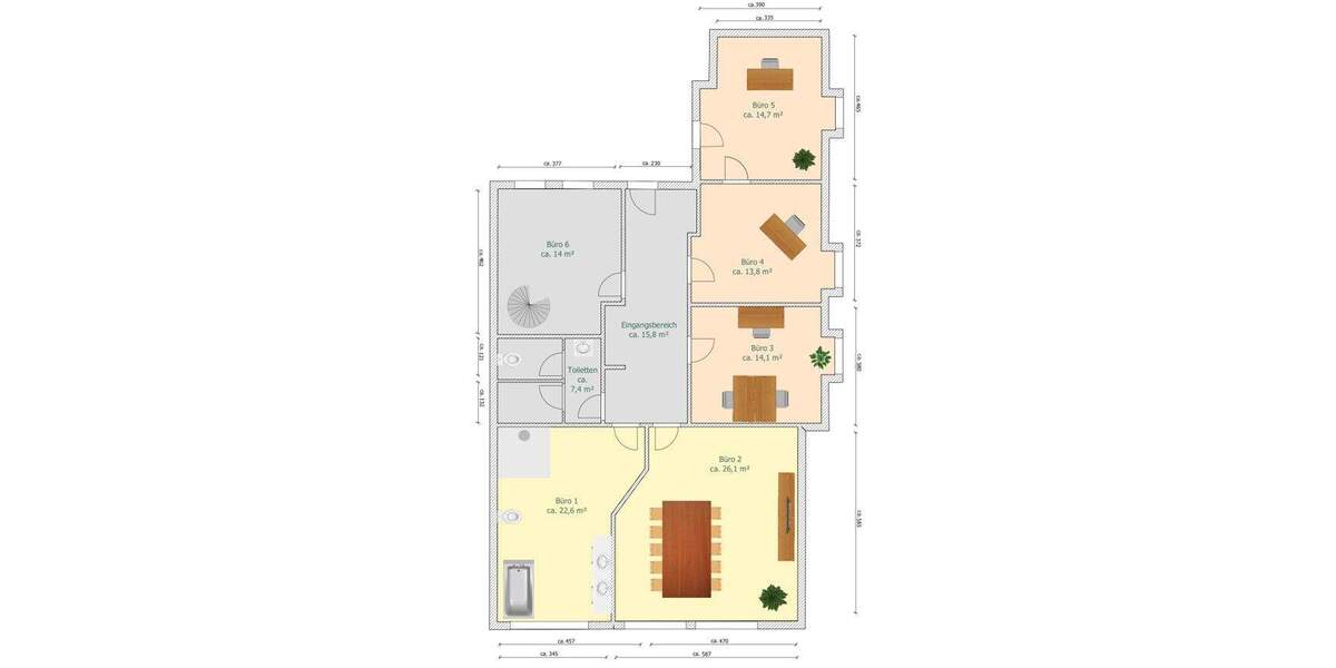 Gewerbeobjekt Olching - 7 Zimmer, 168 m&sup2;, 353.000&euro; | Angebot:25780132