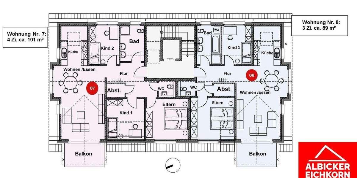 Etagenwohnung Lauchringen Unterlauchringen - 3 Zimmer, 89 m&sup2;, 445.000&euro; | Angebot:25696609