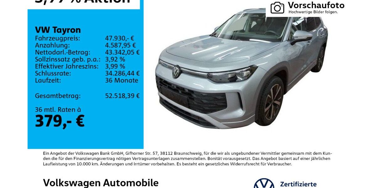 VW Tayron 13.278 km 47.930 € Leipzig 04277