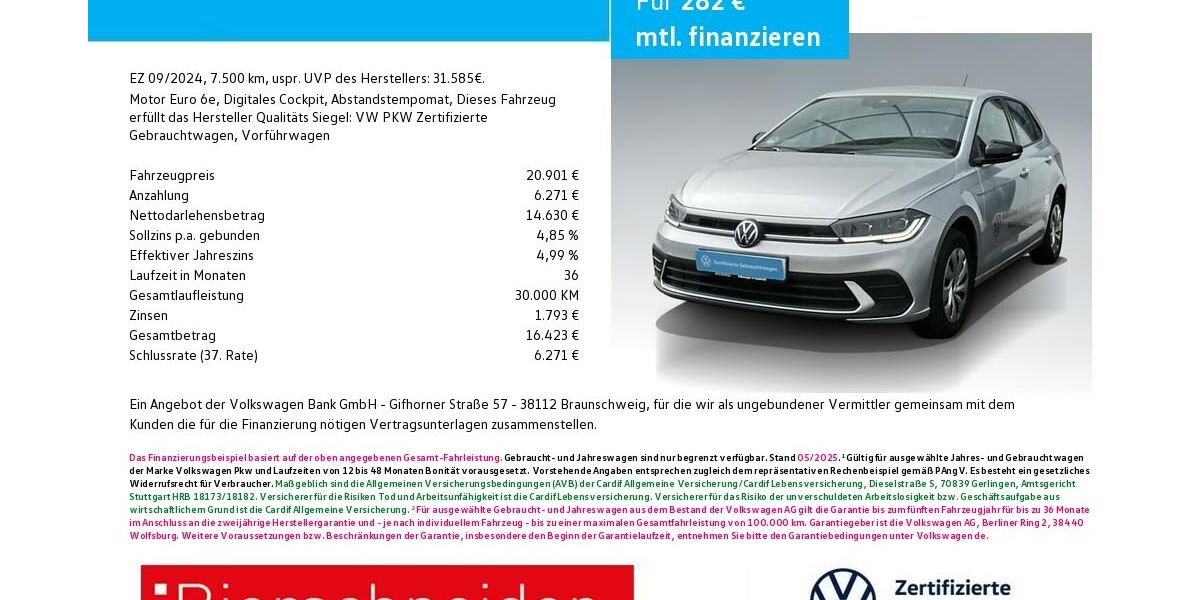 VW Polo 14.000 km 20.450 &euro; Ingolstadt 85053