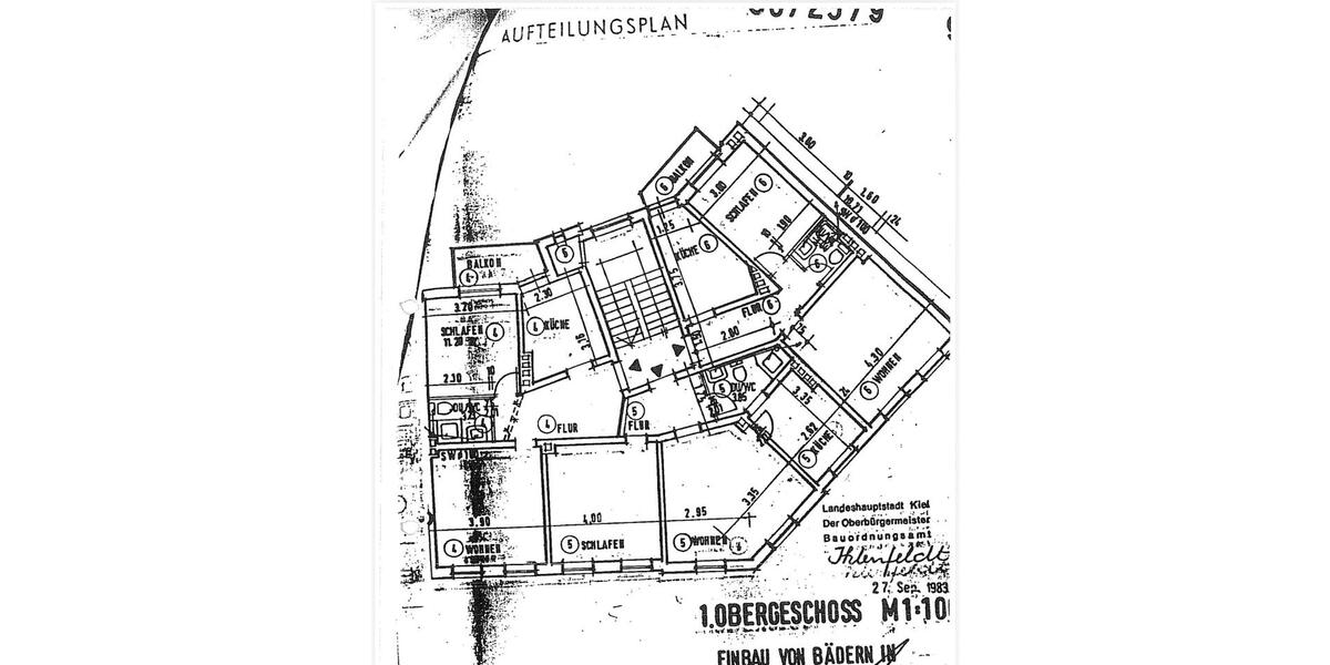 Etagenwohnung Kiel Südfriedhof - 2 Zimmer, 55 m&sup2;, 195.000&euro; | Angebot:27157516