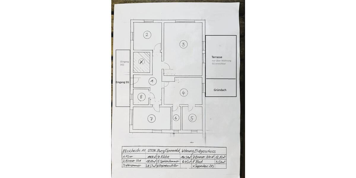 Erdgeschoßwohnung Burg (Spreewald) - 3 Zimmer, 90 m&sup2;, 950&euro; | Angebot:25170955