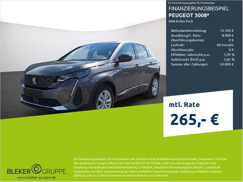 Peugeot 3008 19.282 km 22.690 € Borken 46325