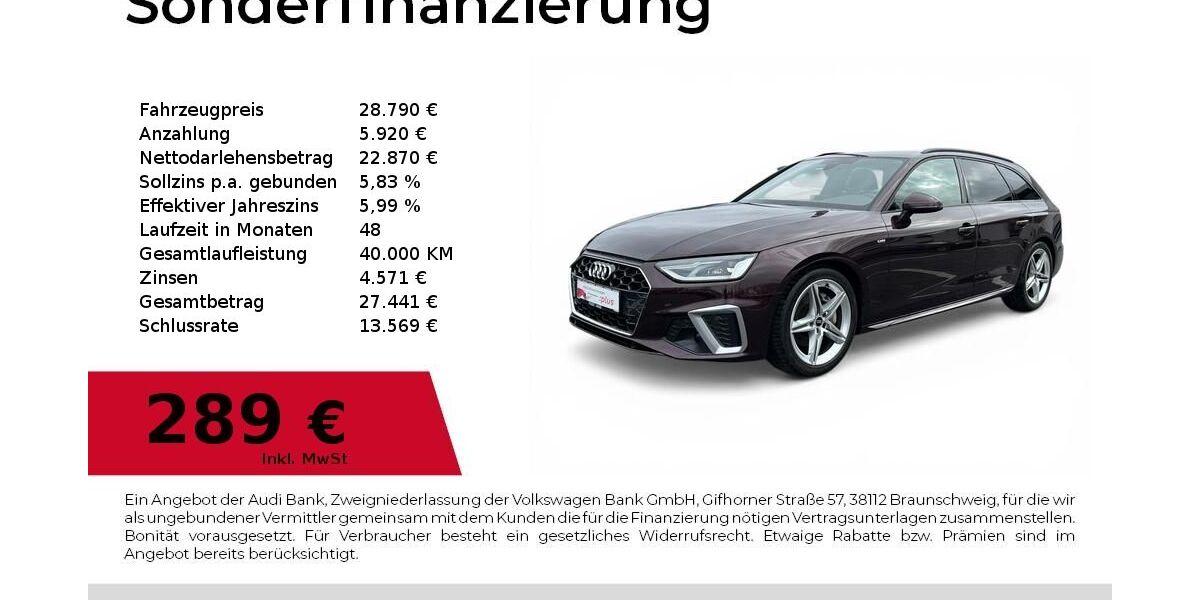Audi A4 58.245 km 28.480 &euro; Dessau-Roßlau 06844