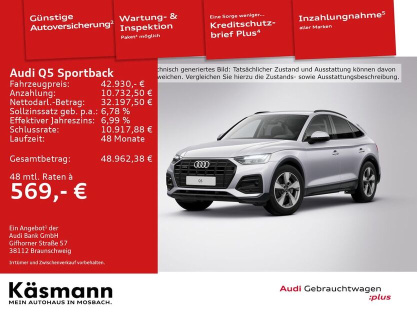 Audi Q5 41.674 km 42.930 € Mosbach 74821