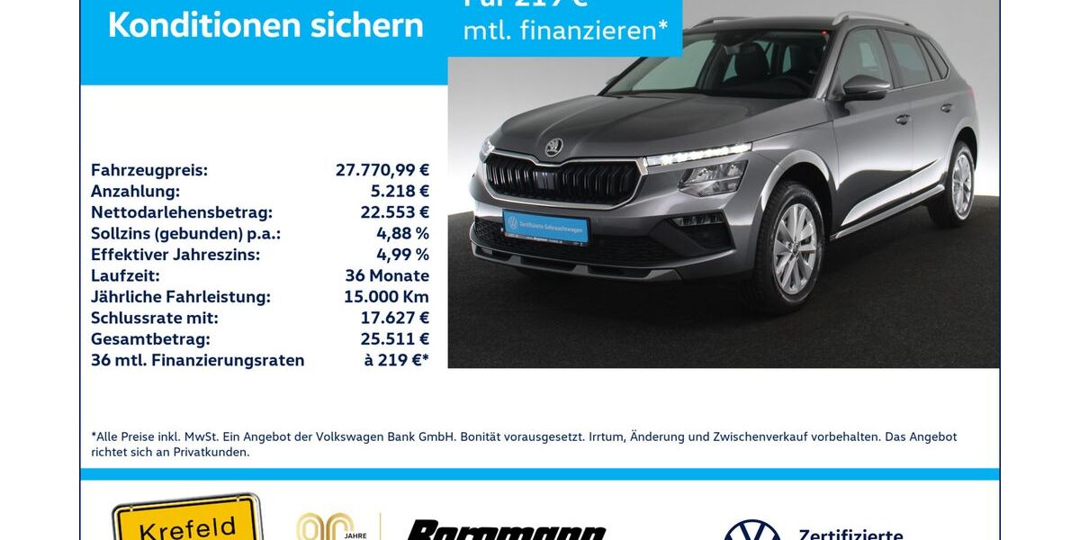 Skoda Kamiq 1.010 km 26.993 &euro; Krefeld 47803