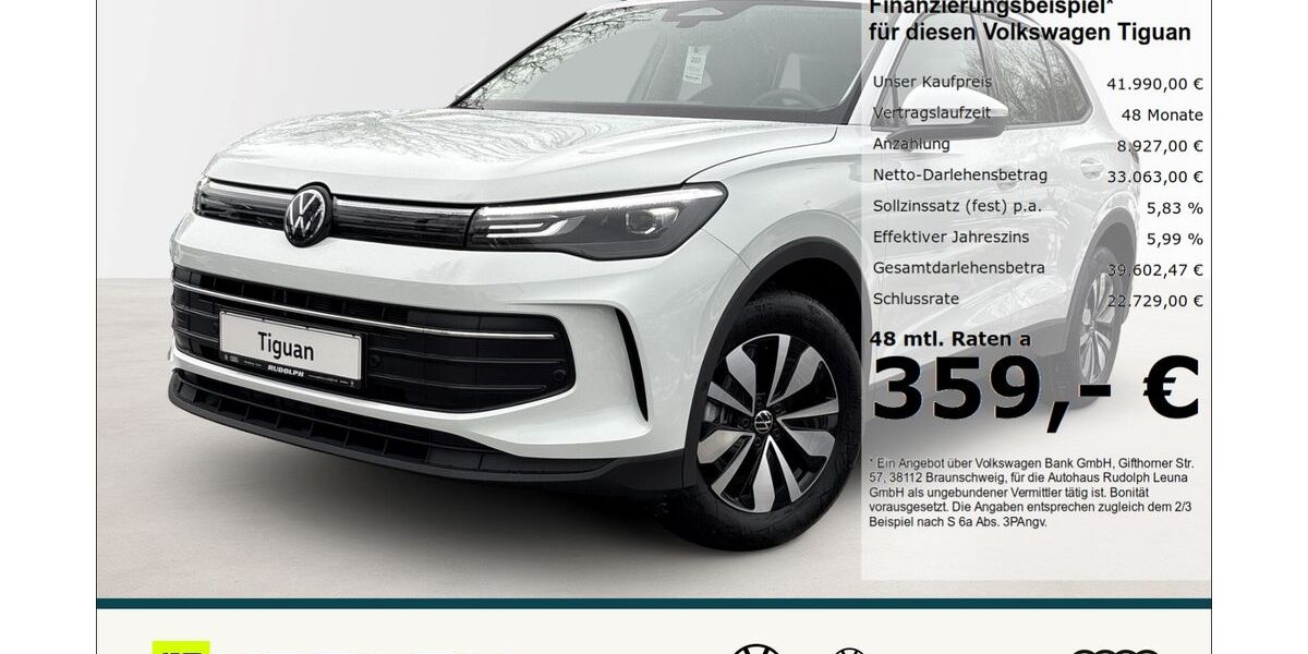 VW Tiguan 6.000 km 41.990 &euro; Leuna 06237