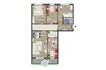 Etagenwohnung Chemnitz Klaffenbach - 4 Zimmer, 90 m&sup2;, 450&euro; | Angebot:26682545