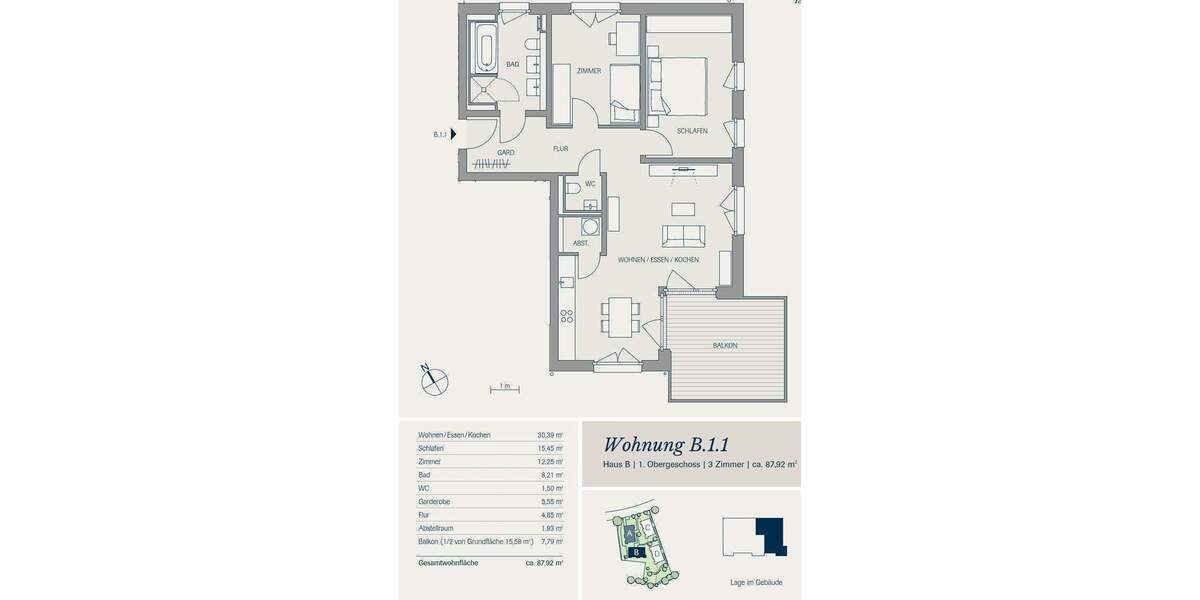 Etagenwohnung Kirchzarten Zarten - 3 Zimmer, 87 m&sup2;, 764.800&euro; | Angebot:26375875