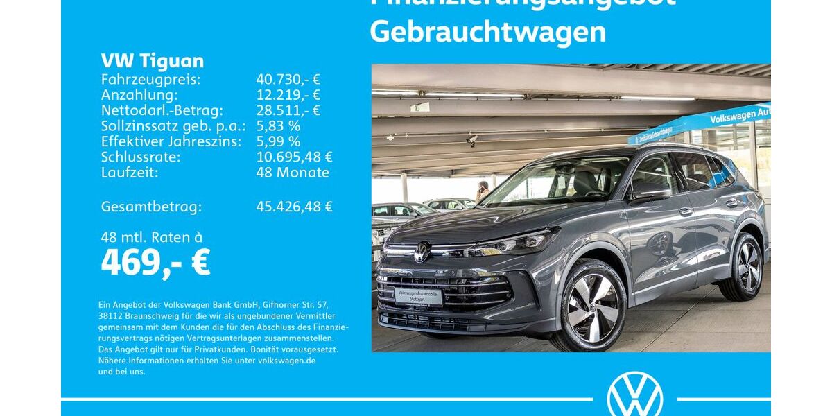 VW Tiguan 1.505 km 40.730 &euro; Stuttgart-Wangen 70188