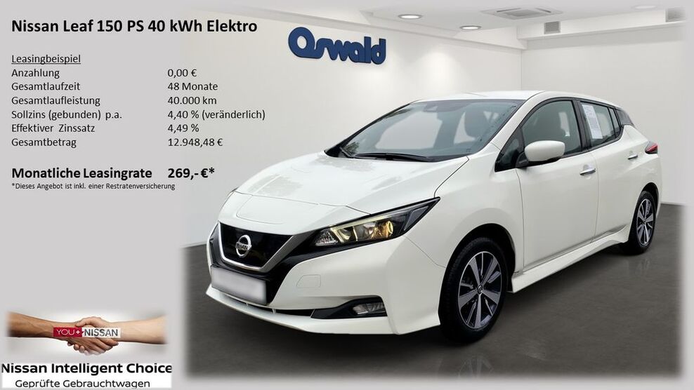 Nissan Leaf 52.380 km 14.690 € Passau 94036