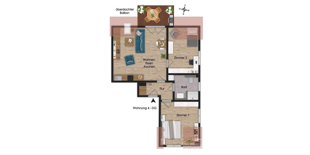 Etagenwohnung Klein Meckelsen - 3 Zimmer, 71 m&sup2;, 259.000&euro; | Angebot:25699490
