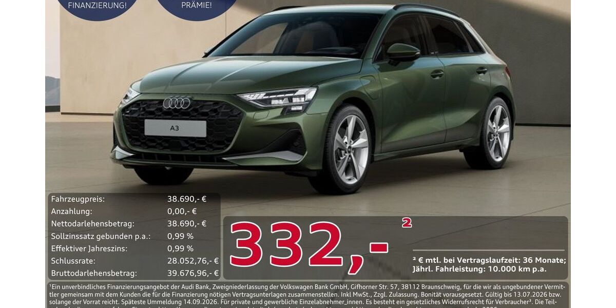 Audi A3 5.937 km 38.690 &euro; Ingolstadt 85057