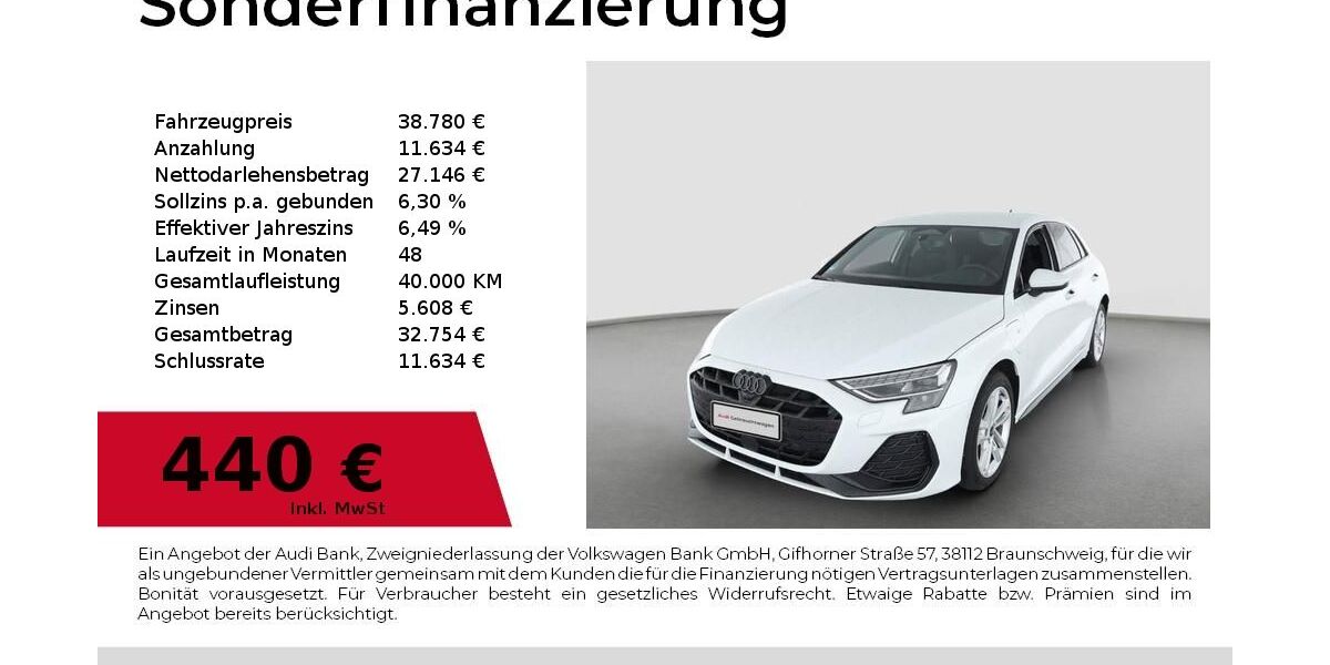 Audi A3 6.125 km 38.780 &euro; Nürnberg 90411
