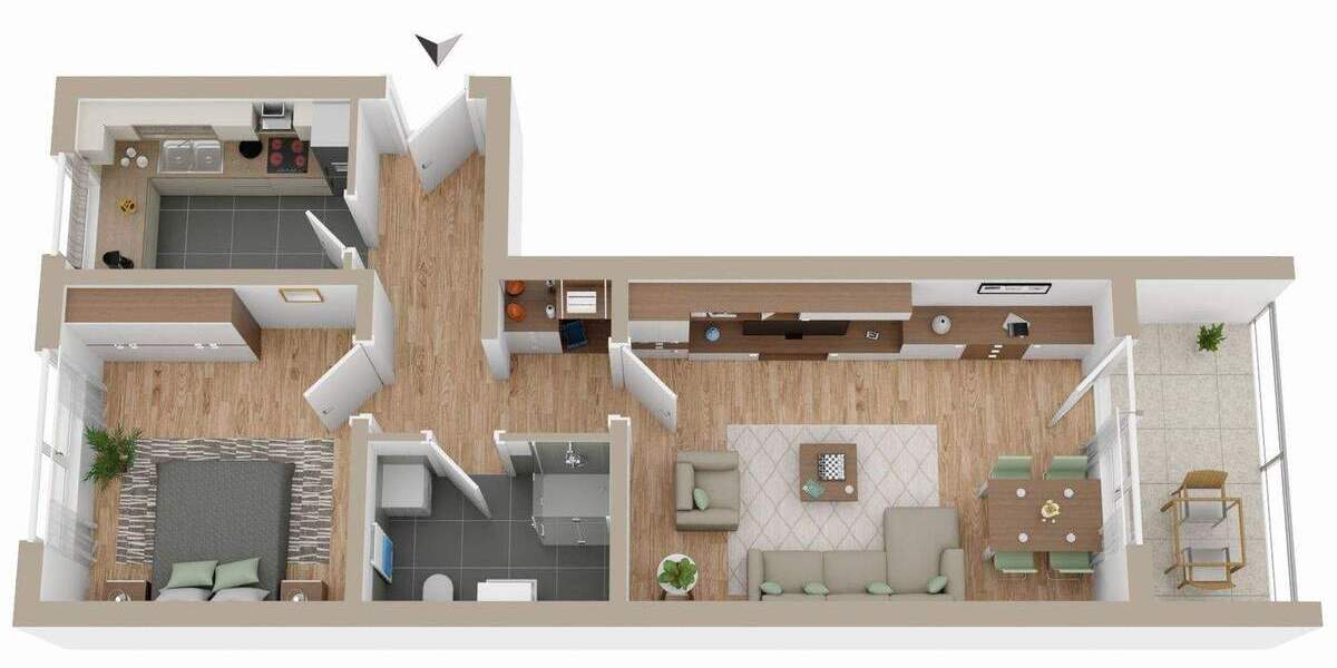 Sanierte 2-Zimmer Wohnung mit Balkon 2 zimmer